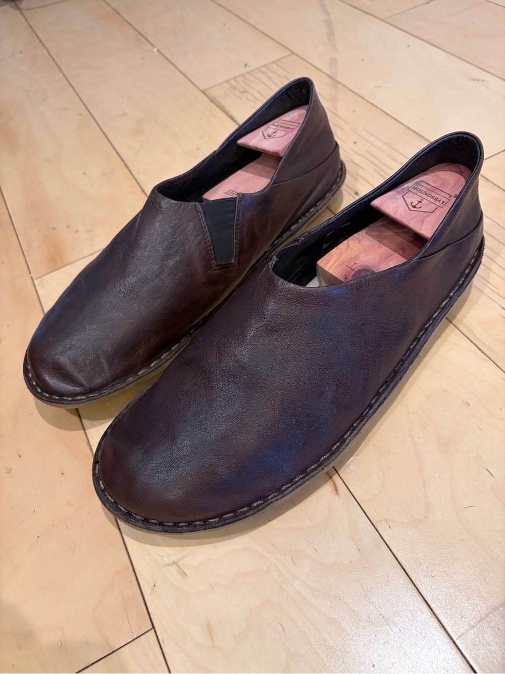 VIBAe ZUMA Leather Ergonomic Slip-On Shoes Brown EU 46 / US Men’s 12–12.5
